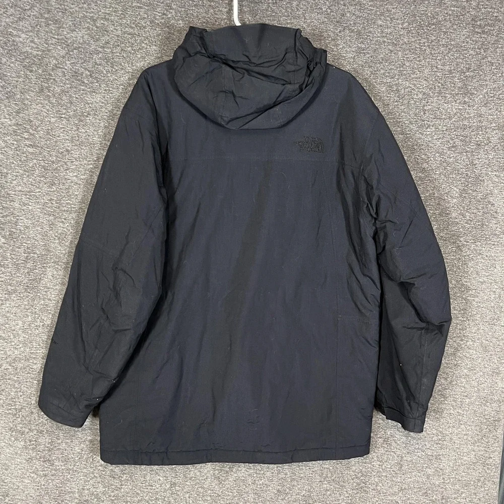 The North‎ Face Jacket Mens Large Black Hooded Insulated HyVent Ski Winter Coat